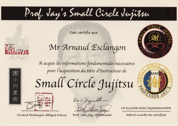 diplome d'instructeur de small circle jujitsu